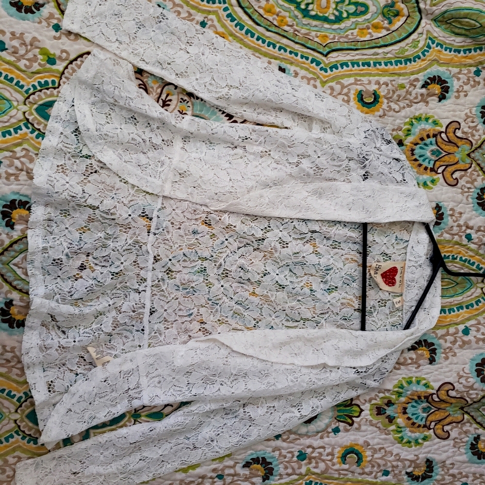 Lace see through blazer